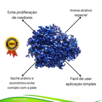 Elimina Ratos E Roedores Ratoeira Veneno Em Grãos 40 Sachês - Image 3